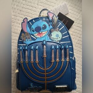Disney Loungefly Stitch Light Up Hanukkah Menorah Backpack